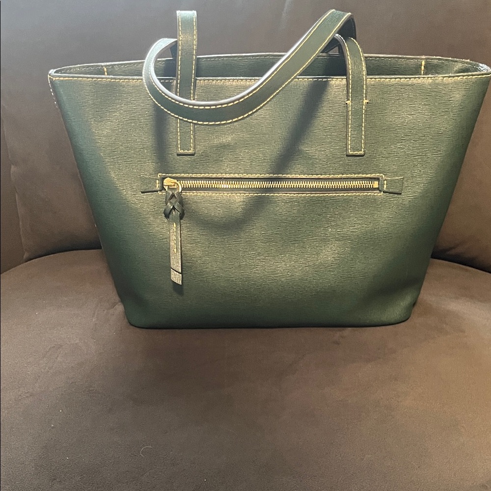 Dooney & Bourke Forest Green Tote - Picture 2 of 5